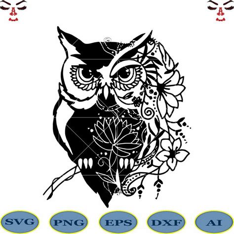 Download Free SVG, PNG, DXF and EPS Owl Cut Images